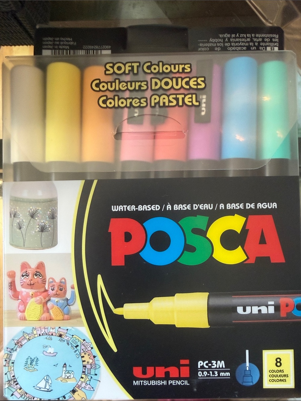 Uni-Posca Paint Marker Pen | PC-3M Med Point Soft Colours (pastels)